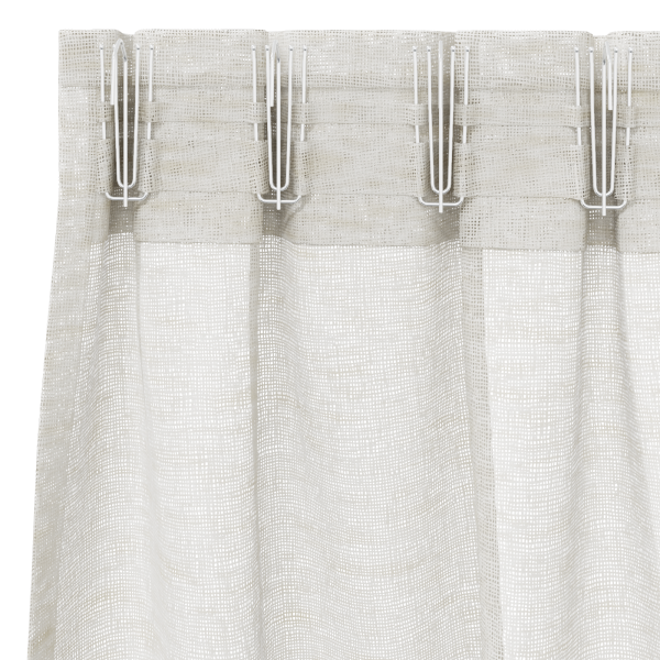 Cortinas com cortinas 2 pcs Creme 140 x 225 cm Poliéster M 4