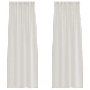 Cortinas con cortinas 2 pcs Crema 140 x 245 cm Poliéster H
