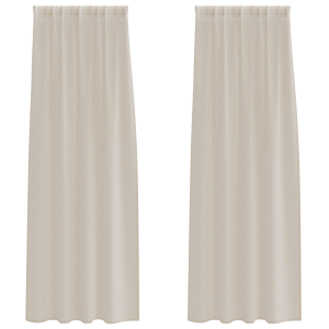 Cortinas com cortinas 2 pcs Areia 140 x 225 cm Poliéster H