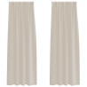 Cortinas com cortinas 2 pcs Areia 140 x 245 cm Poliéster 2