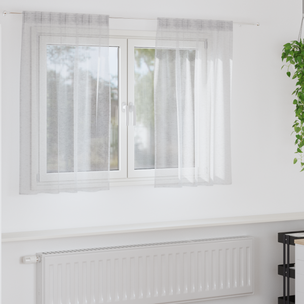 Cortinas con cortinas 2 pcs Gris claro 140 x 140 cm Poliéster D