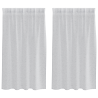 Cortinas 2 pcs Cinzento-claro 140 x 140 cm Poliéster 2