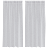 Cortinas 2 pcs Cinzento-claro 140 x 175 cm Poliéster 2