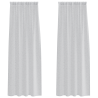 Cortinas 2 pcs Cinzento-claro 140 x 260 cm Poliéster 2