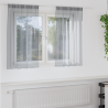 Cortinas 2 pcs Cinzento-escuro 140 x 140 cm Poliéster 1