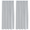 Cortinas 2 pcs Cinzento-escuro 140 x 175 cm Poliéster 2