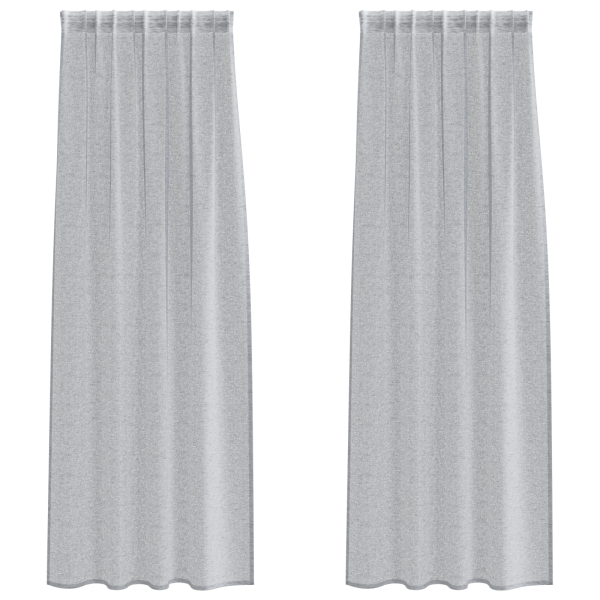 Cortinas con cortinas 2 pcs Gris oscuro 140 x 245 cm Poliéster M 2
