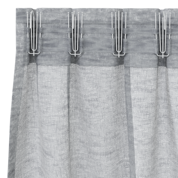 Cortinas 2 pcs Cinzento-escuro 140 x 245 cm Poliéster M 4