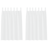 Cortinas con cortinas 2 pcs Blanco 140 x 140 cm Poliéster 2