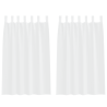 Cortinas com cortinas 2 pcs Branco 140 x 175 cm Poliéster 2