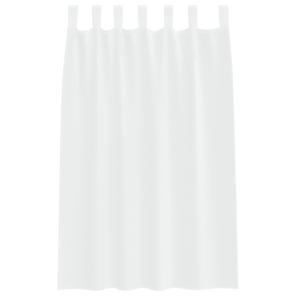 Cortinas com cortinas 2 pcs Branco 140 x 175 cm Poliéster M 3