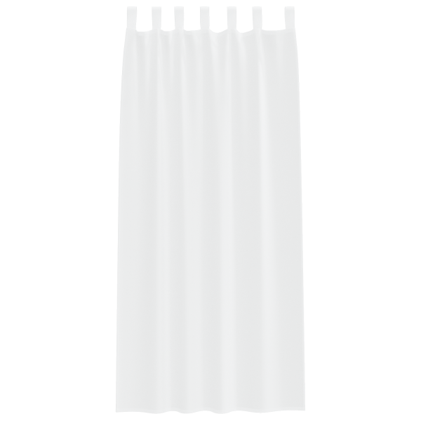 Cortinas con cortinas 2 pcs Blanco 140 x 225 cm Poliéster M 3