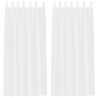 Cortinas con cortinas 2 pcs Blanco 140 x 245 cm Poliéster 2