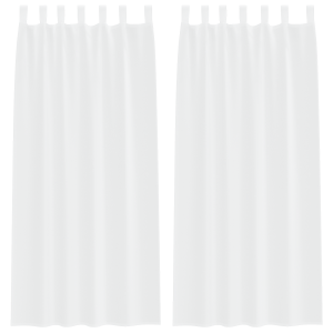 Cortinas con cortinas 2 pcs Blanco 140 x 260 cm Poliéster H
