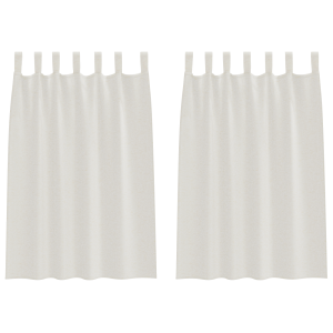 Cortinas con cortinas 2 pcs Crema 140 x 140 cm Poliéster H