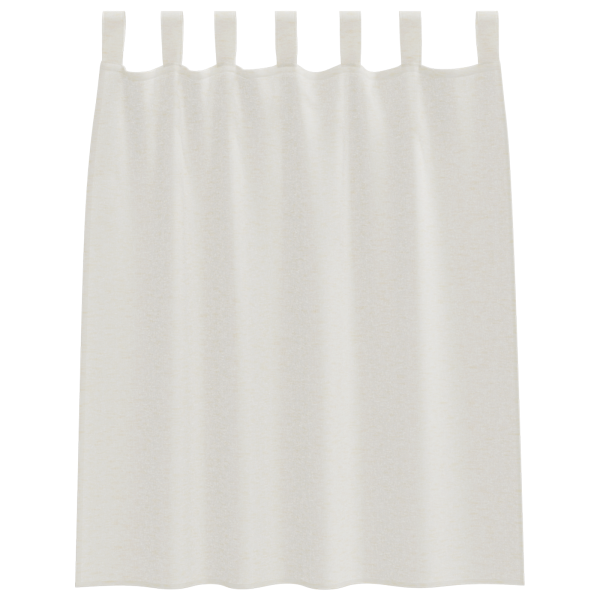 Cortinas con cortinas 2 pcs Crema 140 x 140 cm Poliéster M 3