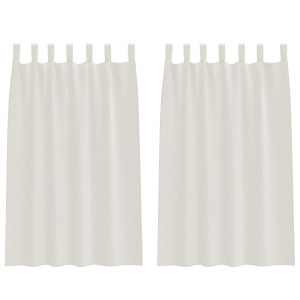 Cortinas con cortinas 2 pcs Crema 140 x 175 cm Poliéster H