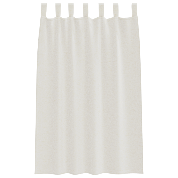 Cortinas con cortinas 2 pcs Crema 140 x 175 cm Poliéster M 3