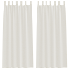 Cortinas com cortinas 2 pcs Creme 140 x 225 cm Poliéster 2