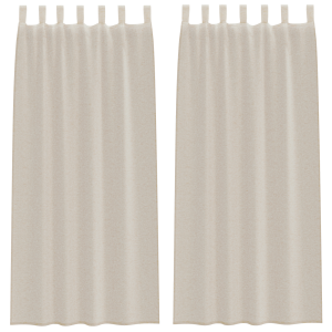 Cortinas com cortinas 2 pcs Areia 140 x 245 cm Poliéster H