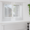 Cortinas 2 pcs Cinzento-claro 140 x 140 cm Poliéster 1