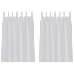Cortinas con cortinas 2 pcs Gris claro 140 x 140 cm Poliéster H