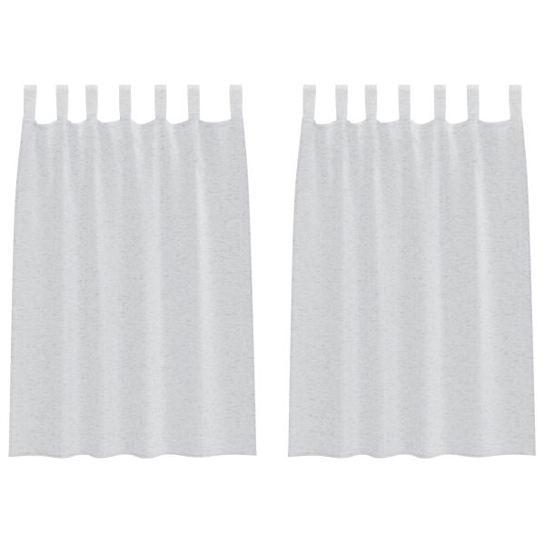 Cortinas 2 pcs Cinzento-claro 140 x 140 cm Poliéster M 2