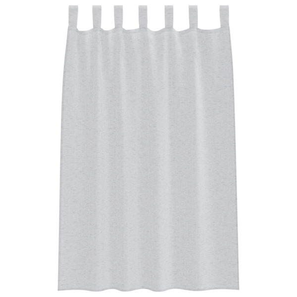 Cortinas 2 pcs Cinzento-claro 140 x 175 cm Poliéster M 3