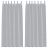 Cortinas con cortinas 2 pcs Gris oscuro 140 x 245 cm Poliéster 2