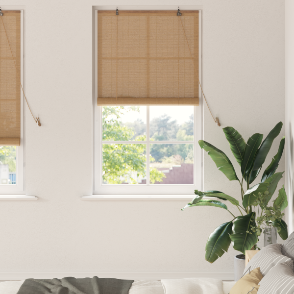 Persianas y Toldos para Ventanas Marrón Claro 90 x 220 cm Bambú D