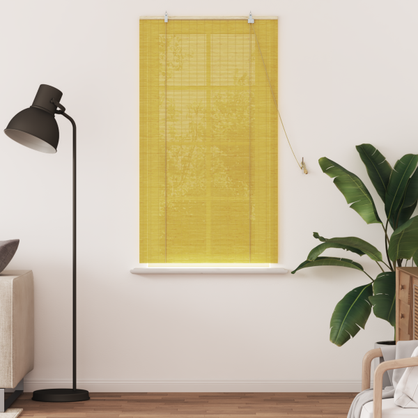 Persianas e Sombras de Janela Amarelo 80 x 160 cm Bambu M 3