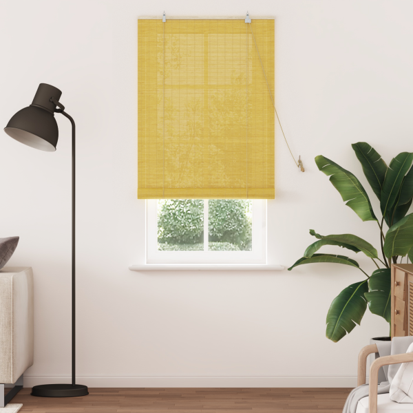 Persianas y Toldos para Ventanas Amarillo 80 x 220 cm Bambú M 3