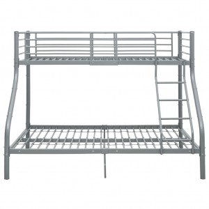 Estructura de litera de metal gris 140x200 cm/90x200 cm H