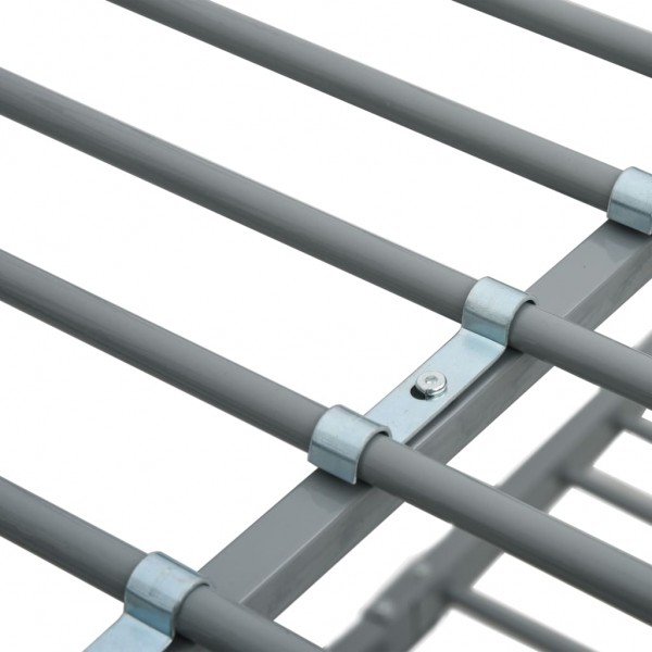 Estructura de litera de metal gris 140x200 cm/90x200 cm M 5