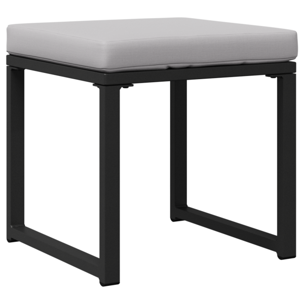 Conjunto de Sofá de Jardim 4 pcs Preto 61 x 72.5 x 71 cm Aço M 5