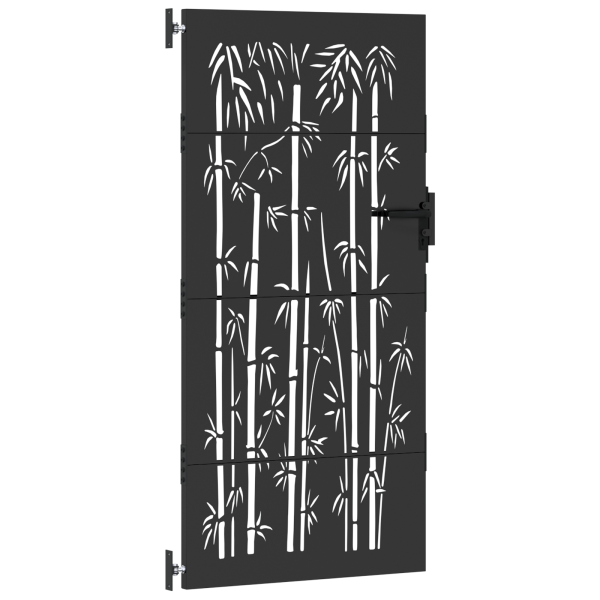 Portão de Jardim Preto 105 x 200 cm Aço com Revestimento em Pó M 4