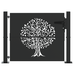 Puerta de jardín Otro Negro 105 x 100 cm H