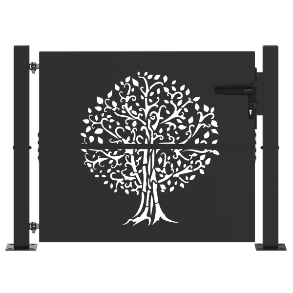 Puerta de jardín Otro Negro 105 x 100 cm M 2