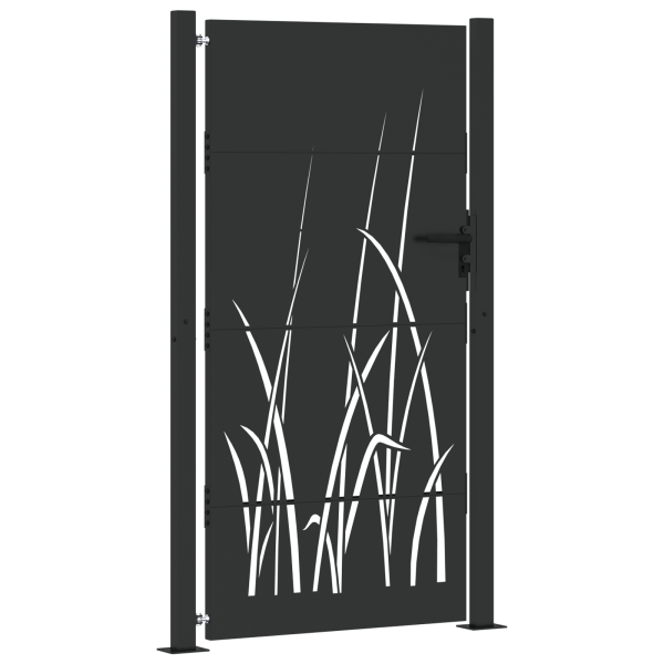 Puerta de jardín Negro 105 x 175 cm M 4