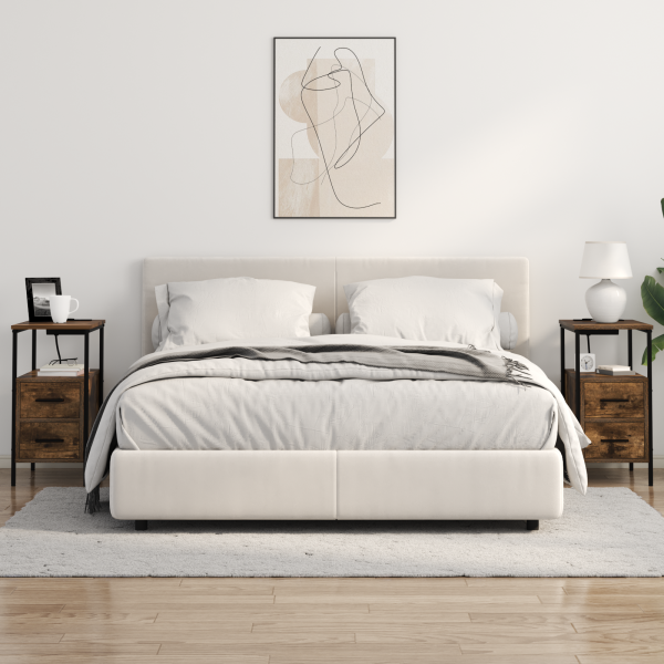 Armario de Noche con cajón Roble ahumado 30 x 48 x 61 cm M 4