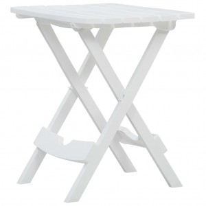 Mesa de jardim dobrável 45.5x38.5x50 cm branco H