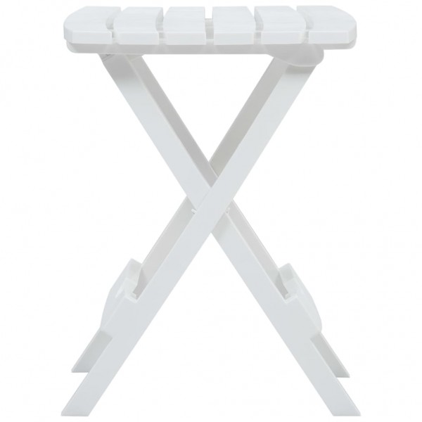 Mesa de jardín plegable blanco 45.5x38.5x50 cm M 4