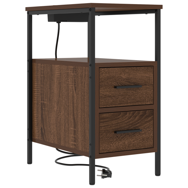 Armários de Canto 2 pcs Carvalho castanho 30 x 48 x 61 cm M 5