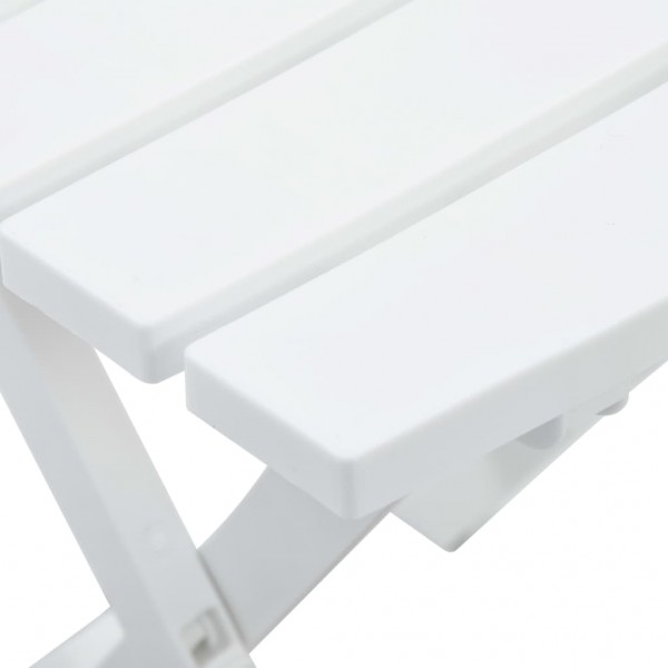 Mesa de jardín plegable blanco 45.5x38.5x50 cm M 5