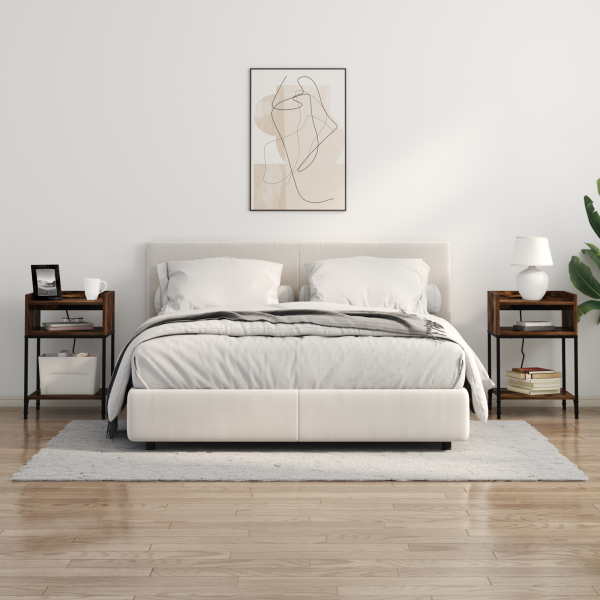 Armário de Cabeceira Carvalho fumado 40 x 40 x 61 cm M 4