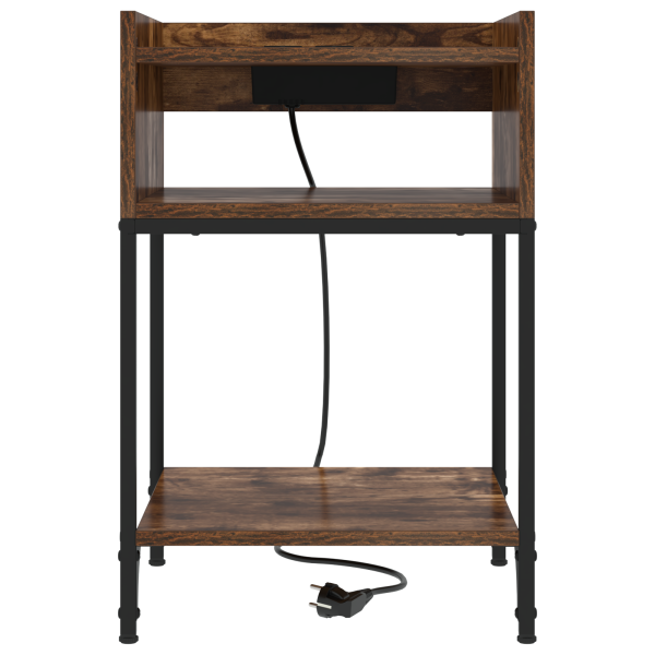 Armário de Cabeceira Carvalho fumado 40 x 40 x 61 cm M 5