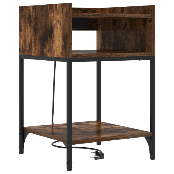 Cajoneras de Noche 2 pcs Roble ahumado 40 x 40 x 61 cm M 5