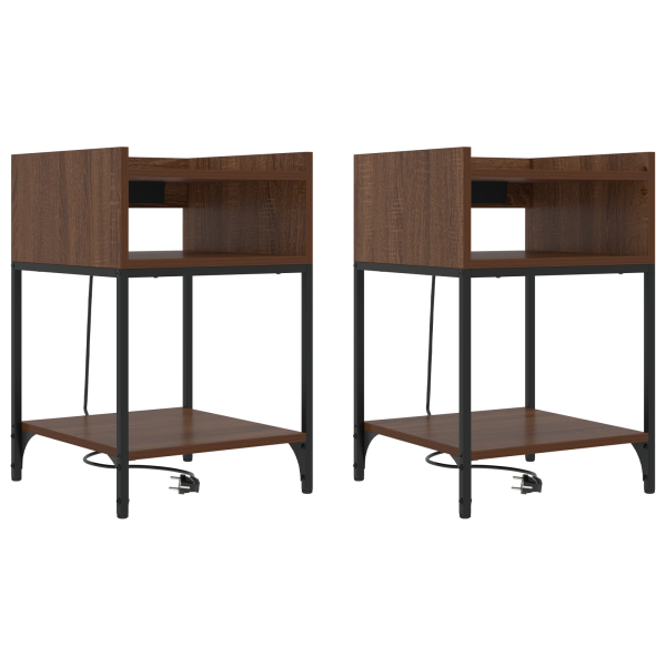 Armários de Canto 2 pcs Carvalho castanho 40 x 40 x 61 cm M 2