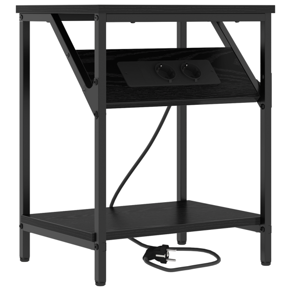 Armário de Cabeceira Carvalho preto 38 x 30 x 48 cm M 2