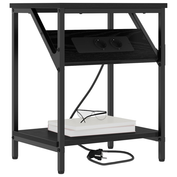 Armário de Cabeceira Carvalho preto 38 x 30 x 48 cm M 3